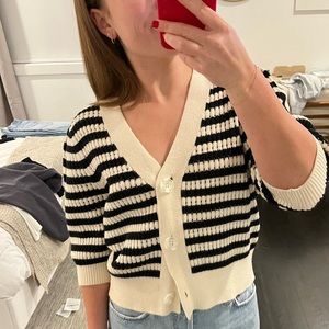 Target Black and White striped Sweater